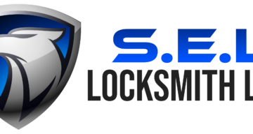S.E.L Locksmith logo with eagle emblem